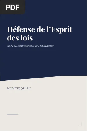 Défense de l'Esprit des lois