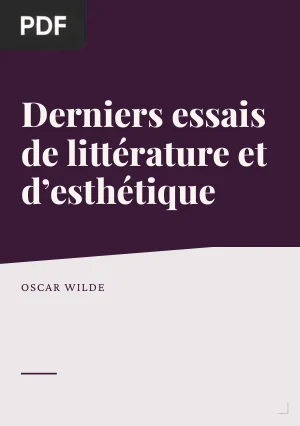 Derniers essais de littérature et d'esthétique