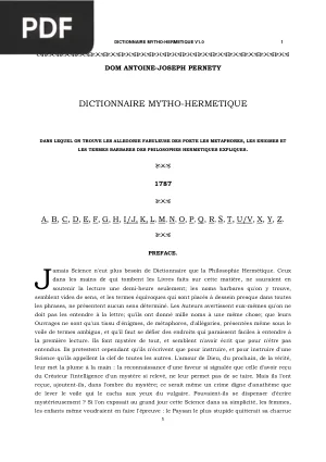 Dictionnaire mytho-hermétique