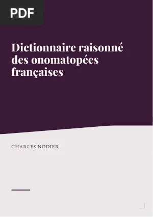 Dictionnaire raisonné des onomatopées françaises