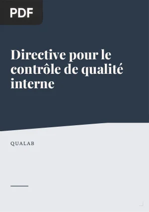 Directive pour le contrôle de qualité interne