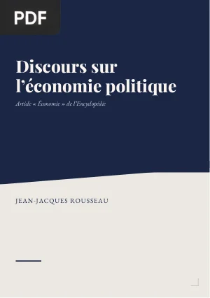 Discours sur l'économie politique