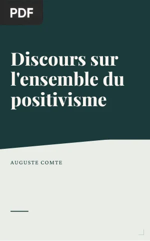 Discours sur l'ensemble du positivisme