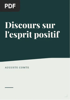 Discours sur l'esprit positif