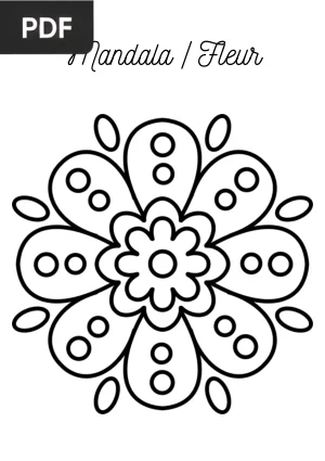 Dix mandalas de fleurs à colorier