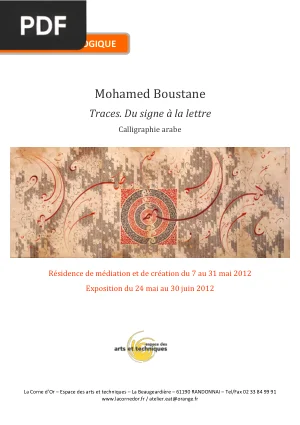 Dossier pédagogique — Mohamed Boustane, calligraphie arabe