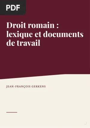 Droit romain : lexique et documents de travail