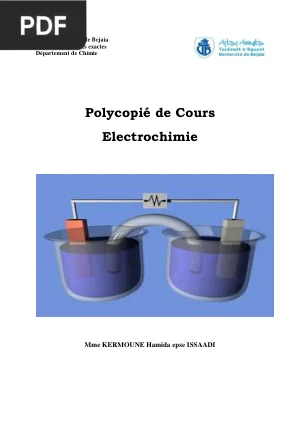 Électrochimie : cours