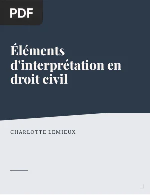 Éléments d'interprétation en droit civil