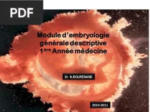 Embryologie Générale Descriptive