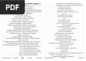 Espagnol vocabulaire - Mementos Langues