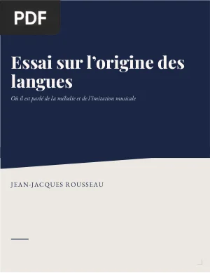 Essai sur l'origine des langues
