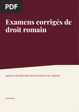 Examens corrigés de droit romain