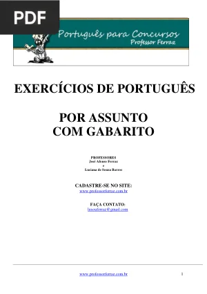 Exercícios de Português por Assunto