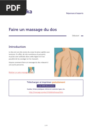 Faire un massage du dos