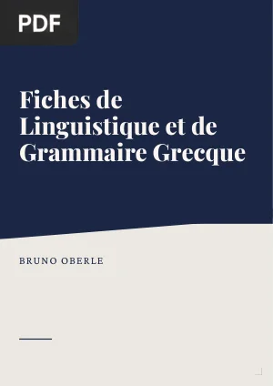 Fiches de Linguistique et de Grammaire Grecque