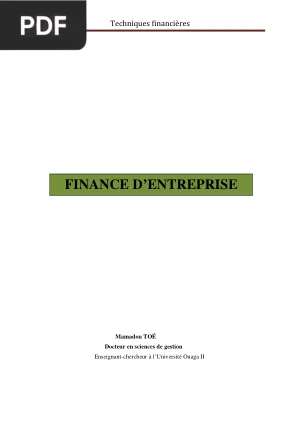 Finance d'Entreprise