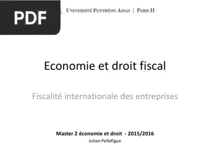 Fiscalité internationale et prix de transfert