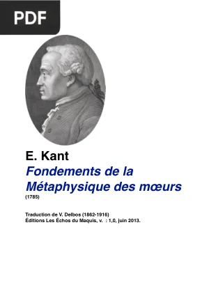 Fondements de la Métaphysique des Mœurs