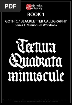 Gothic / Blackletter Calligraphy — Minuscules Workbook
