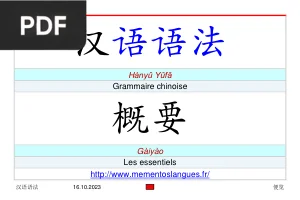 Grammaire chinoise : les essentiels