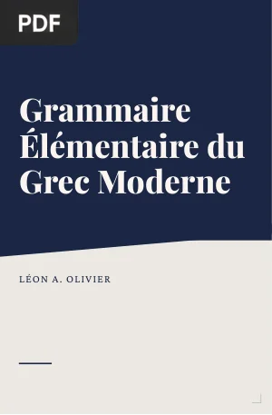 Grammaire Élémentaire du Grec Moderne