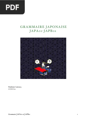 Grammaire Japonaise JAPA01-JAPB01