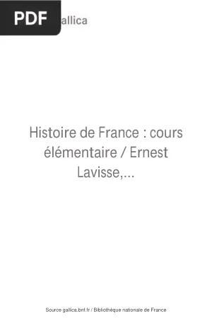 Histoire de France : cours élémentaire