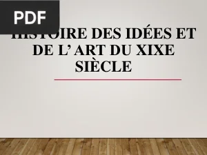 Histoire des idées et de l'art du XIXe siècle
