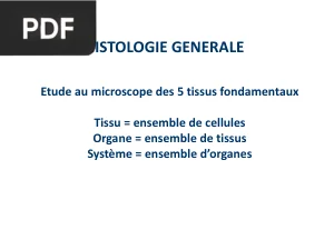 Histologie Générale