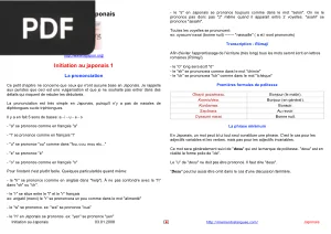 Initiation au Japonais