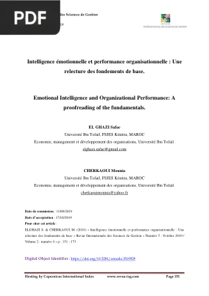 Intelligence émotionnelle et performance organisationnelle