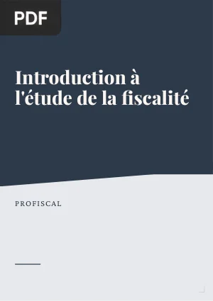Introduction à l'étude de la fiscalité