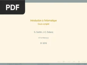 Introduction à l'informatique — Cours complet