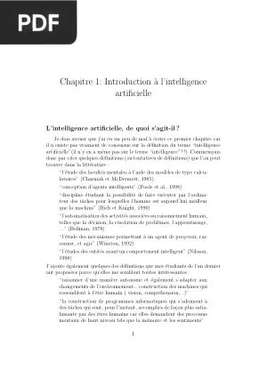 Introduction à l'intelligence artificielle