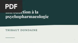 Introduction à la psychopharmacologie