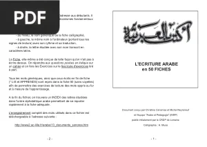 L'Ecriture Arabe en 50 Fiches