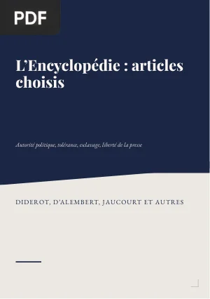 L'Encyclopédie : articles choisis