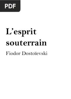L’Esprit Souterrain