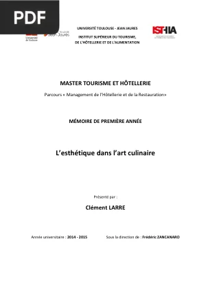 L'esthétique dans l'art culinaire