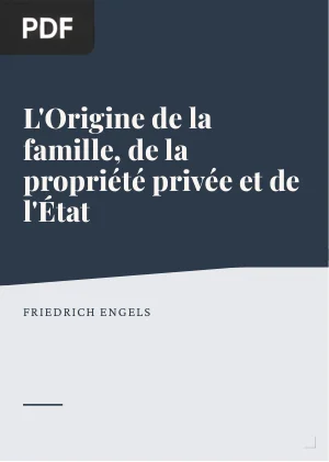 L'Origine de la famille, de la propriété privée et de l'État