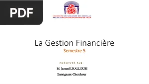 La Gestion Financière