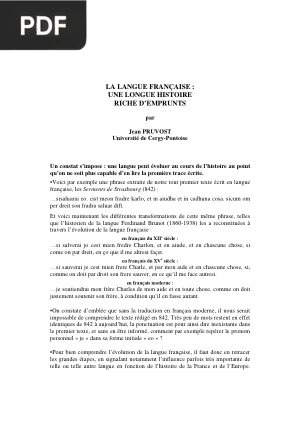 La langue française : une longue histoire riche d'emprunts