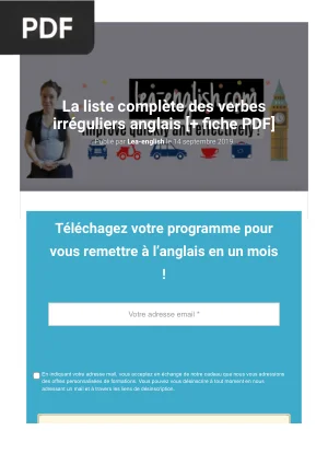 La liste complète des verbes irréguliers anglais