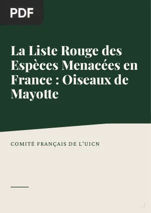 La Liste rouge des espèces menacées en France : oiseaux de Mayotte