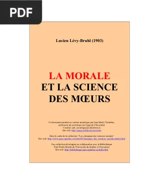 La morale et la science des mœurs