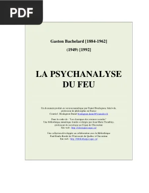 La Psychanalyse du Feu