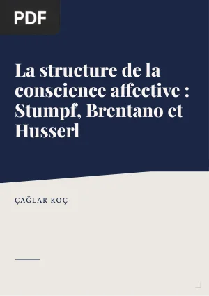La structure de la conscience affective : Stumpf, Brentano et Husserl