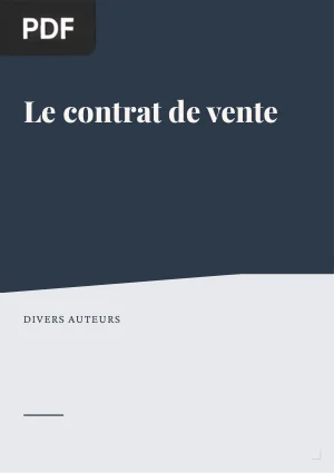 Le contrat de vente