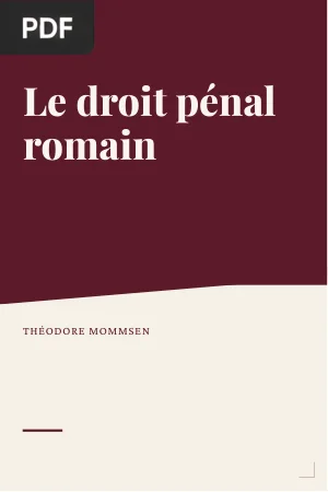Le droit pénal romain